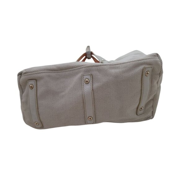 DOONEY & BOURKE Women's Cream Canvas Shopper Tote Bag Leather Handles - Picture 3 of 15